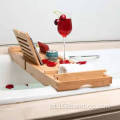 Bandeja de bandeja de banho de bambu banheira de madeira suporte ajustável